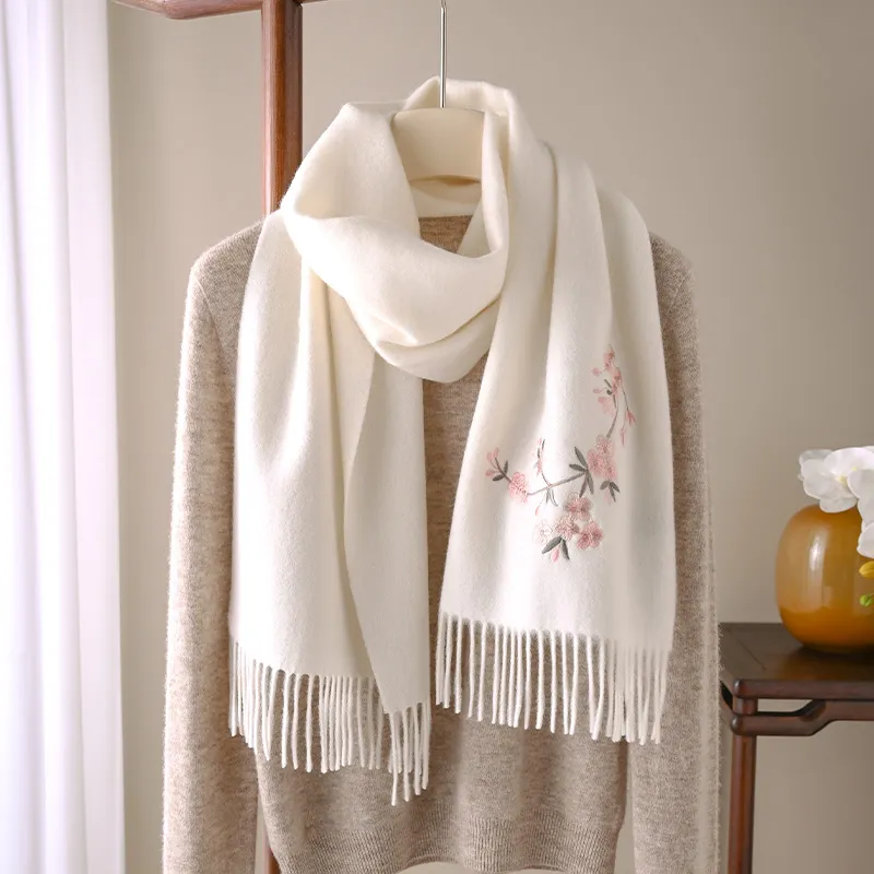 Hang Silk Road Sheep Wool Knit Scarves Women's-1