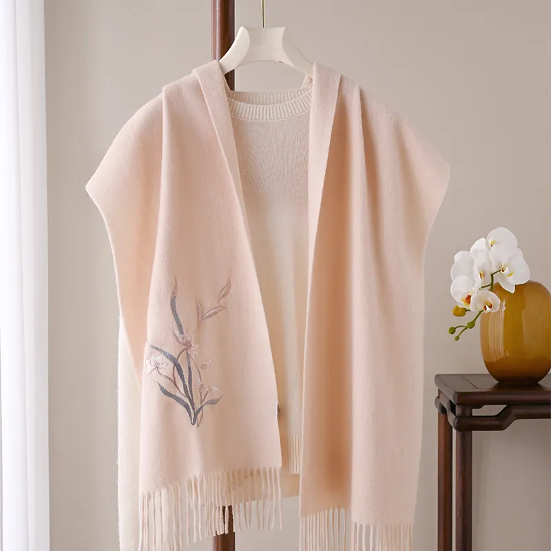 Hang Silk Road 100% Sheep Wool Knit Scarves Women's-6
