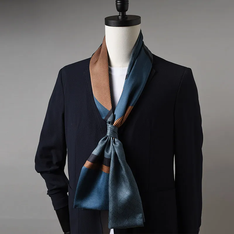Hang Silk Road Mulberry Silk Silk Scarves Men's-2