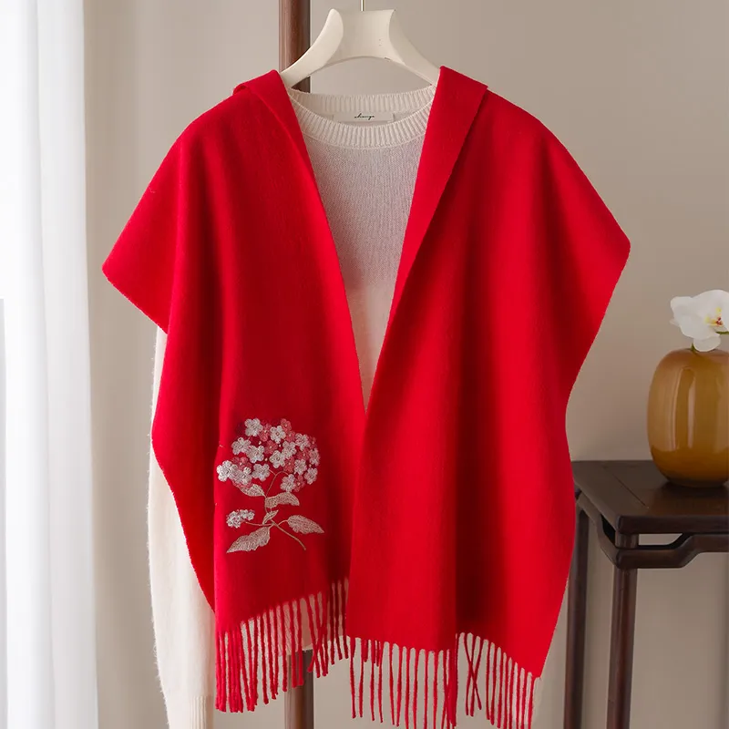 Hang Silk Road 100% Sheep Wool Knit Scarves Women's-8