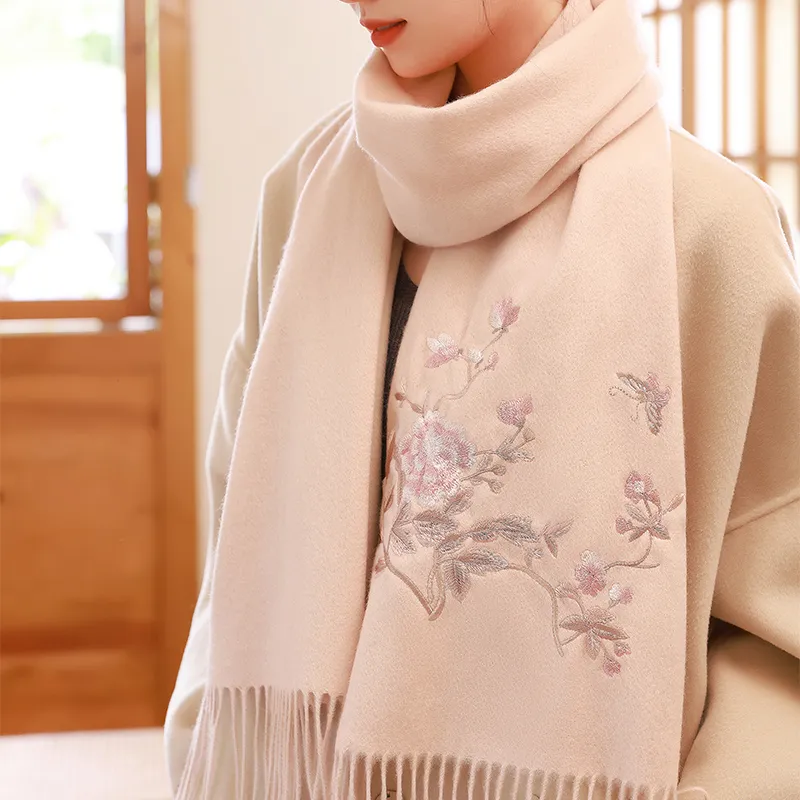 Hang Silk Road 100% Sheep Wool Knit Scarves Women's-2