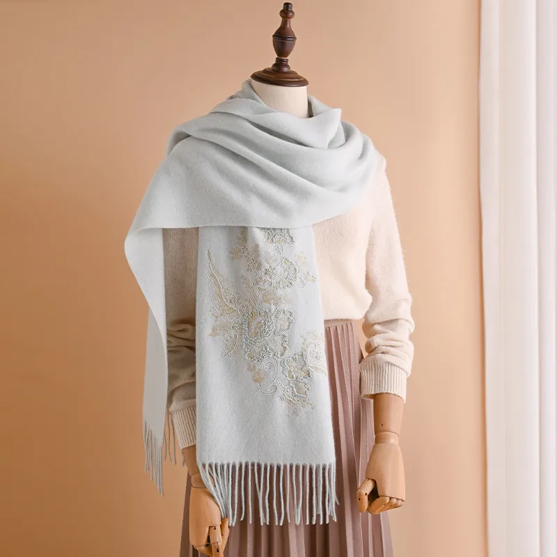 Hang Silk Road Sheep Wool Knit Scarves Women's-1