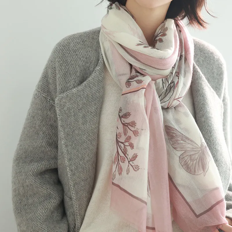 Hang Silk Road Silk Scarves Women's Pink-1