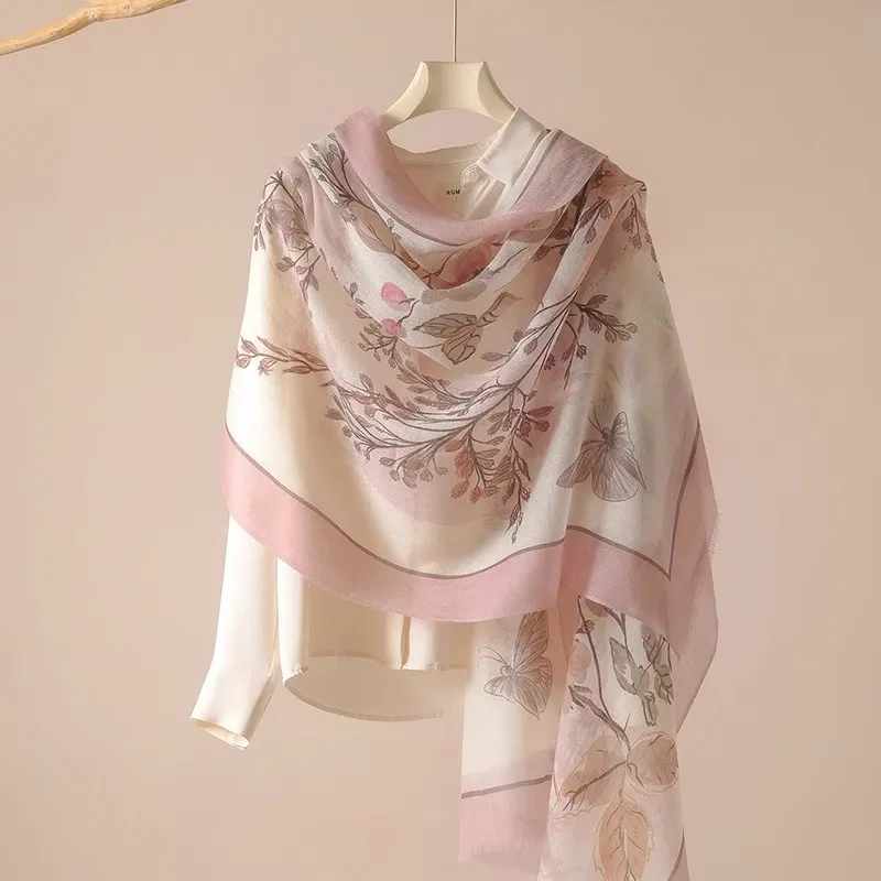Hang Silk Road Silk Scarves Women's Pink-2