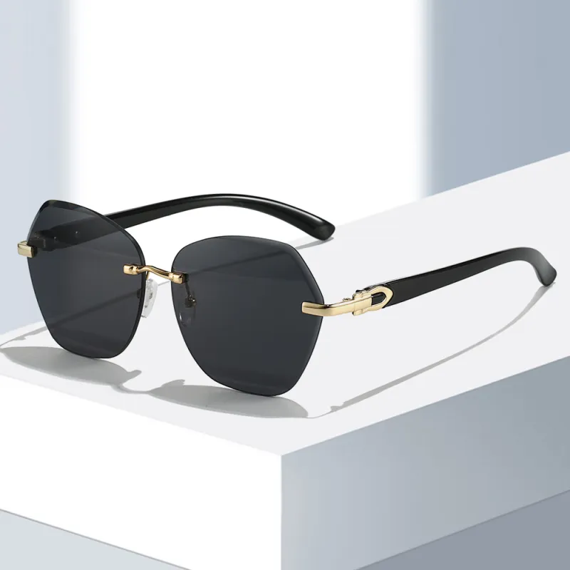 PRETTYALLUSION Alloy Irregular Shape Sunglasses Unisex-1