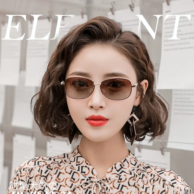 PRETTYALLUSION Metal Oval Sunglasses Women's-3