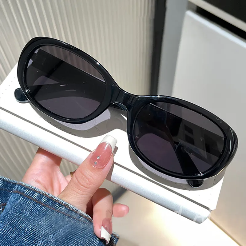 PRETTYALLUSION Oval Sunglasses Unisex-4