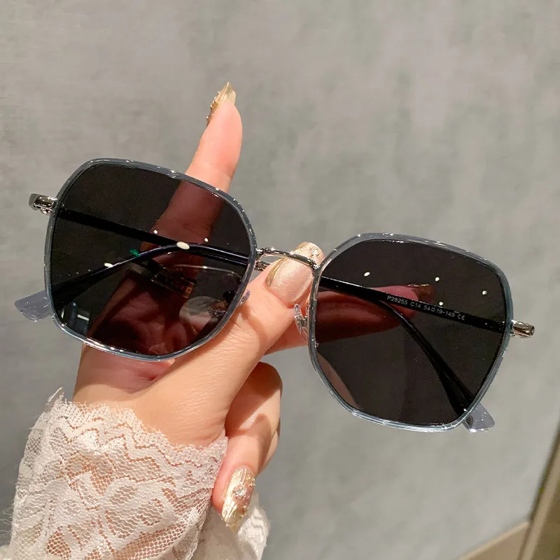 PRETTYALLUSION PC Metal Square Sunglasses Women's-3