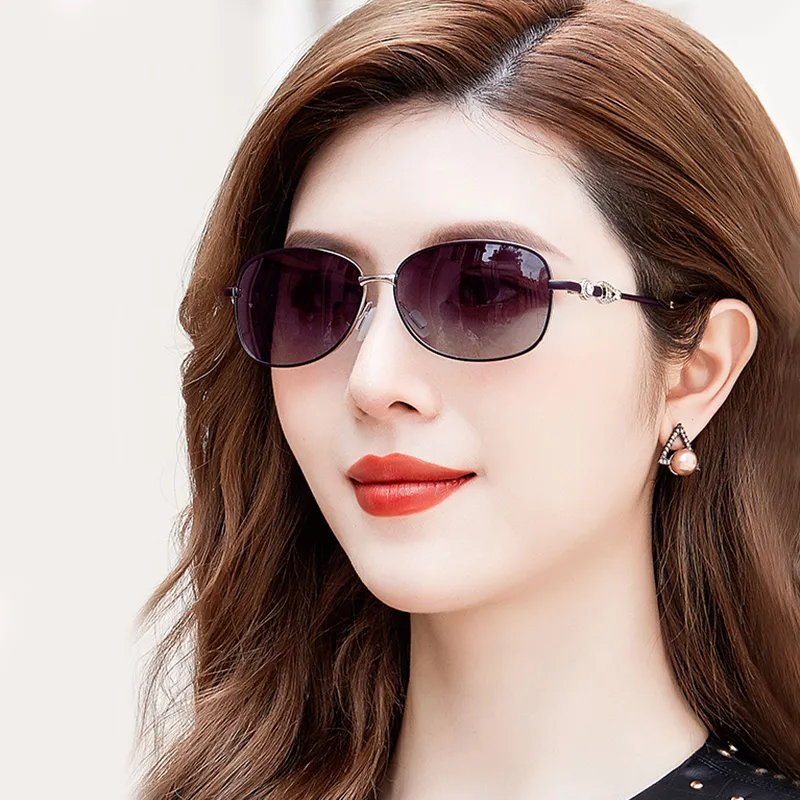 PRETTYALLUSION Metal Oval Sunglasses Women's-9