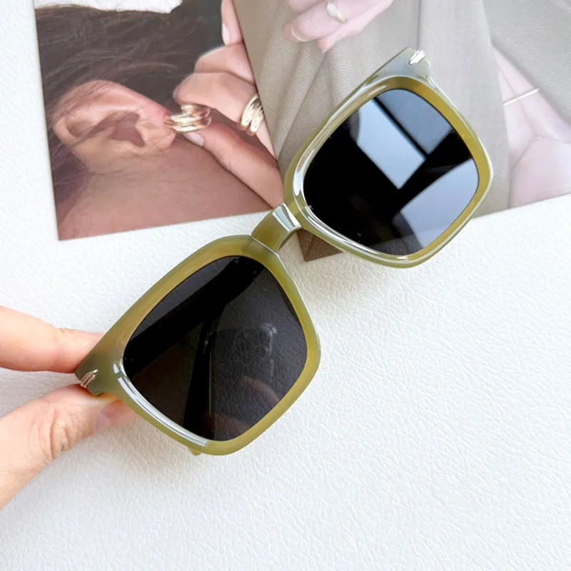 PRETTYALLUSION TR90 Square Sunglasses Women's-20