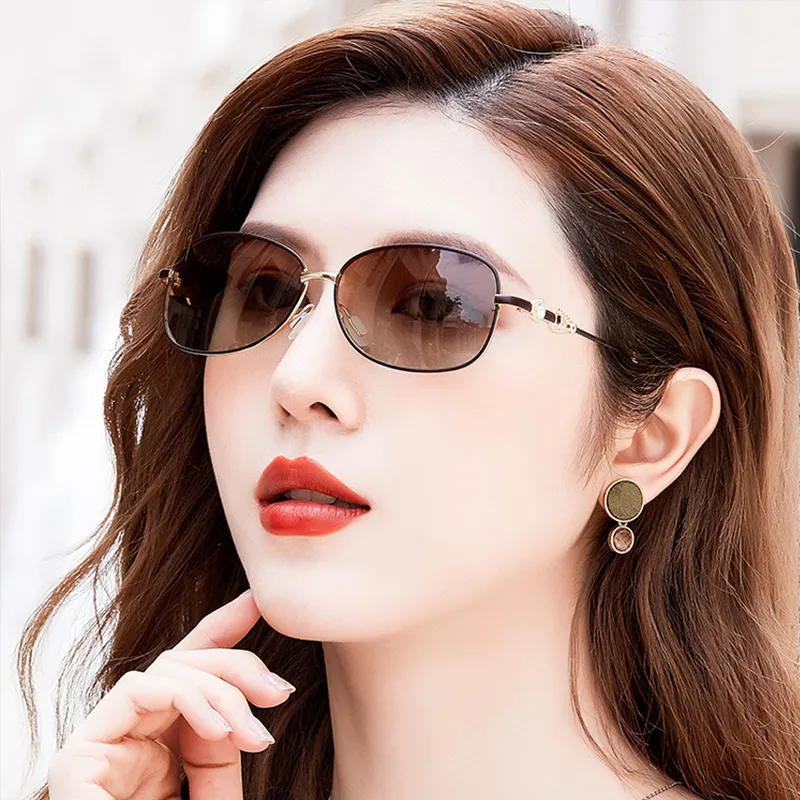 PRETTYALLUSION Metal Oval Sunglasses Women's-2