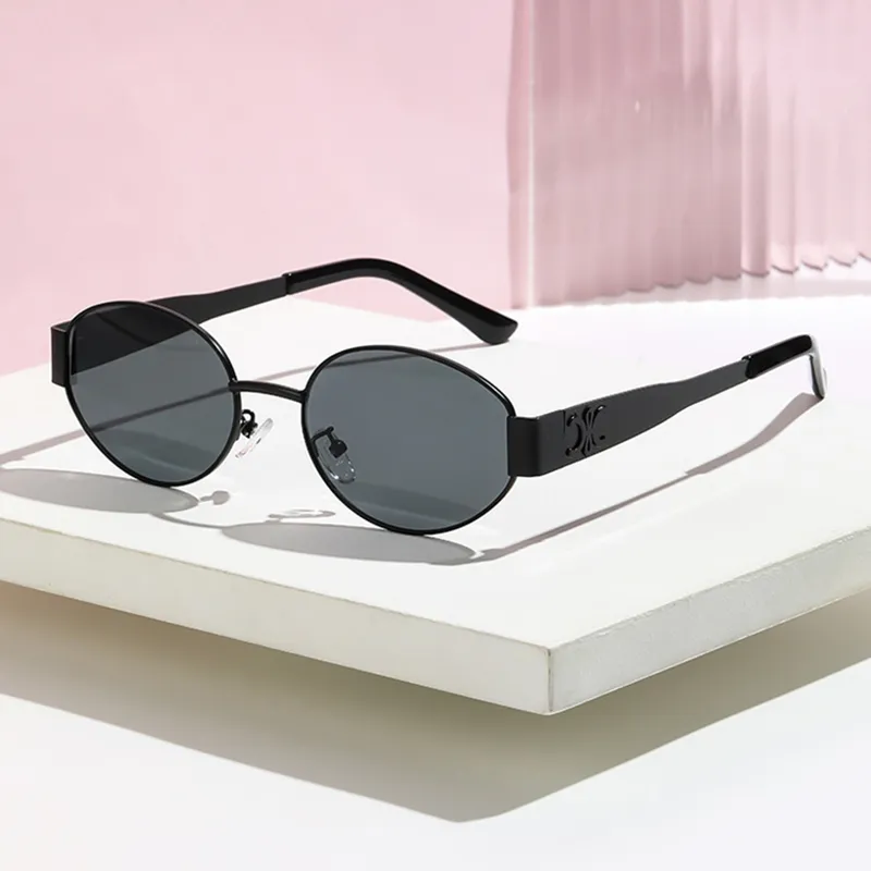 PRETTYALLUSION Alloy Oval Sunglasses Women's-1