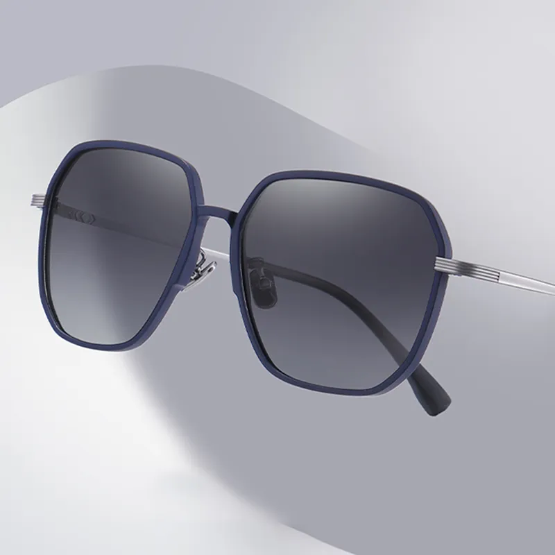 PRETTYALLUSION TR/Memory Plastic Grilamid TR90 Irregular Shape Sunglasses Men's-6