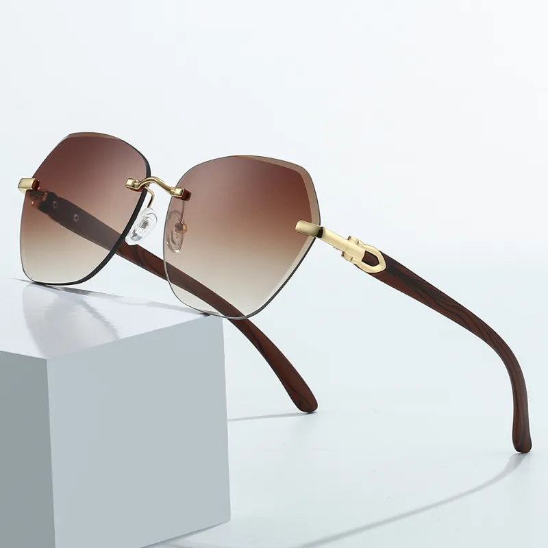 PRETTYALLUSION Alloy Irregular Shape Sunglasses Women's-2