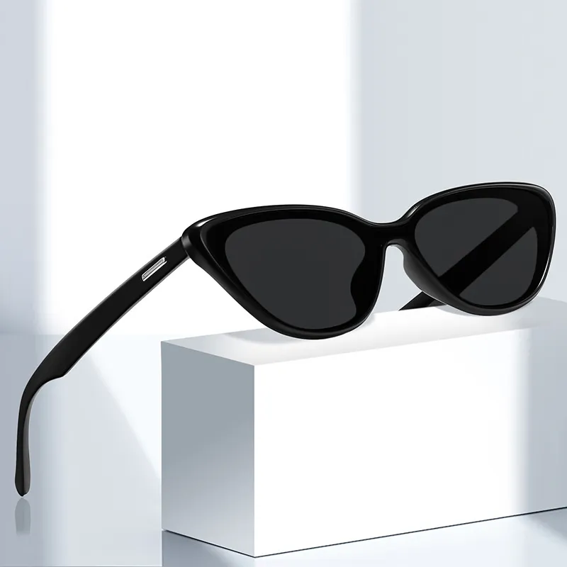 PRETTYALLUSION TR/Memory Plastic Cat Eye Sunglasses Women's-5