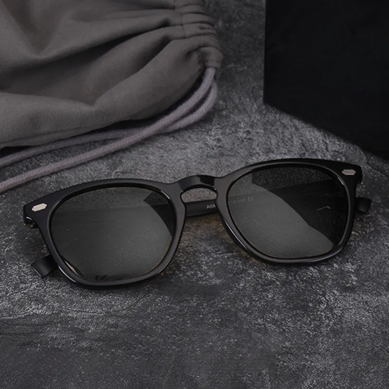 PRETTYALLUSION Aluminum Magnesium Alloy TR/Memory Plastic Round Sunglasses Unisex-1