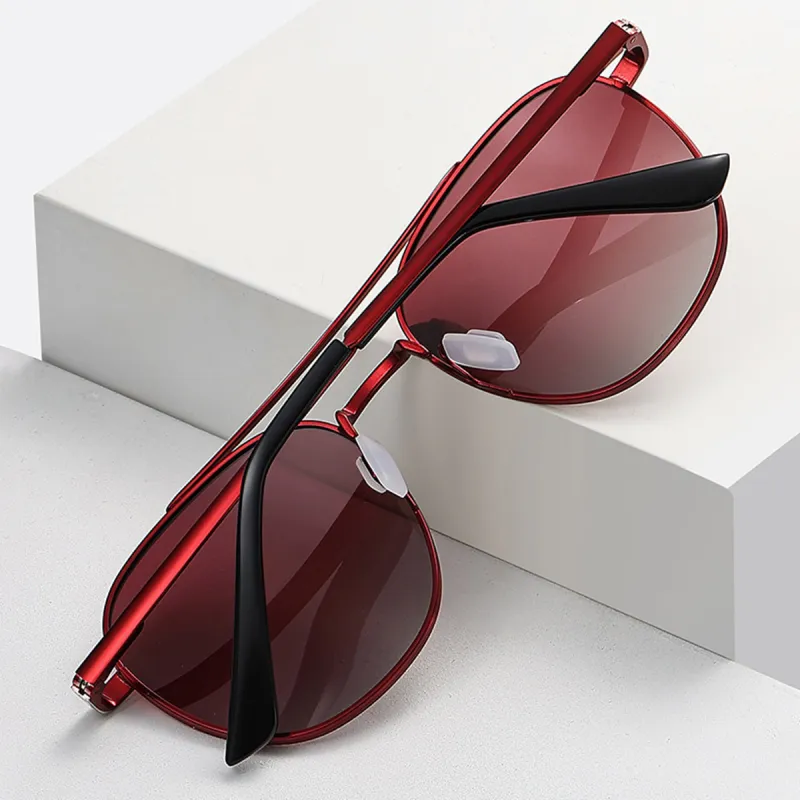 PRETTYALLUSION Alloy Round Sunglasses Women's-9
