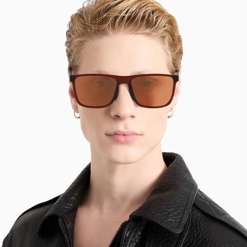 PRETTYALLUSION PC Metal Square Sunglasses Men's-2