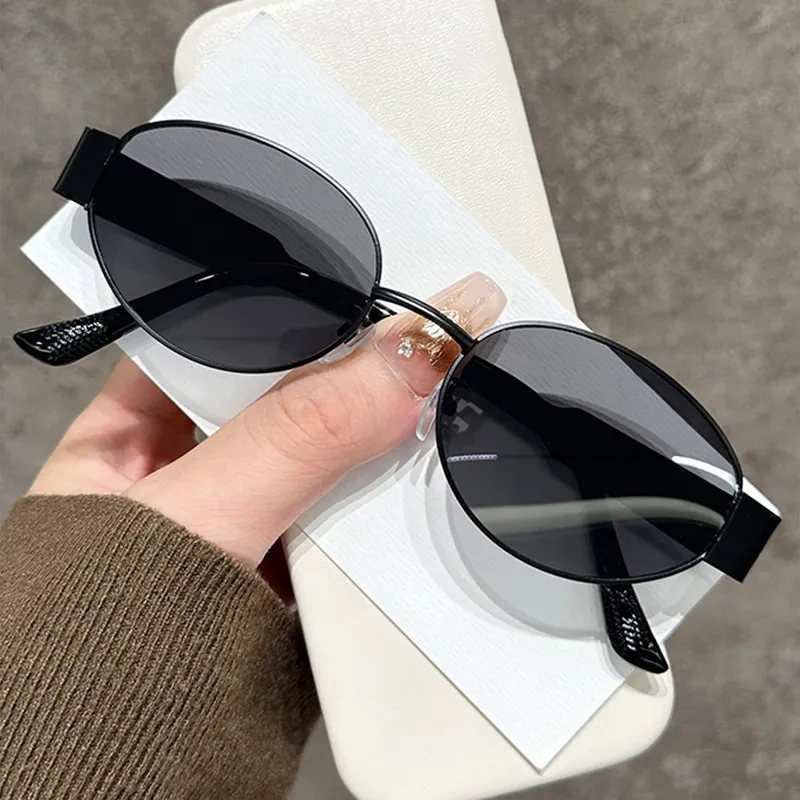 PRETTYALLUSION Alloy Oval Sunglasses Women's-2