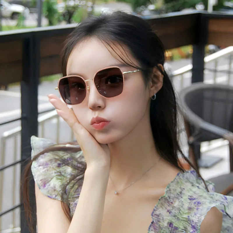 PRETTYALLUSION PC Metal Square Sunglasses Women's-1