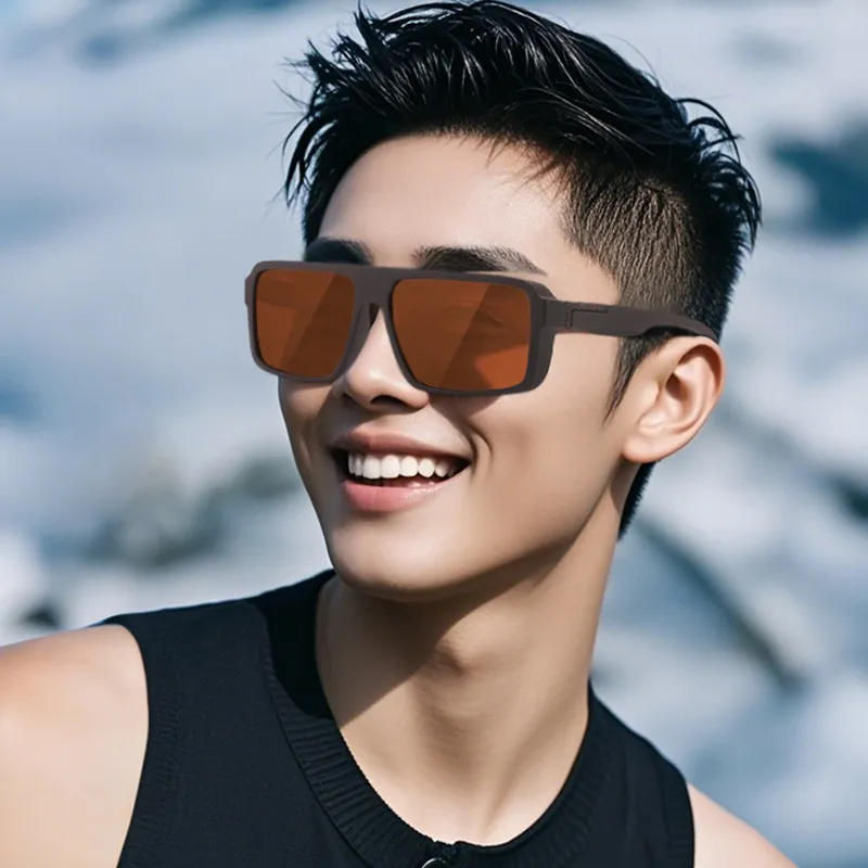 PRETTYALLUSION PC Square Sunglasses Men's-2