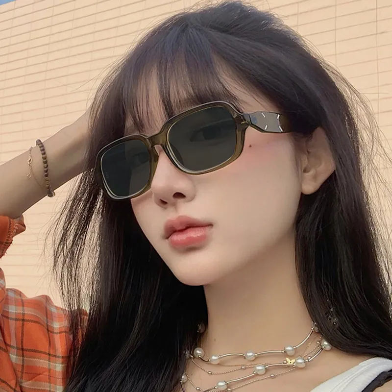 PRETTYALLUSION TR/Memory Plastic Square Sunglasses Unisex-9