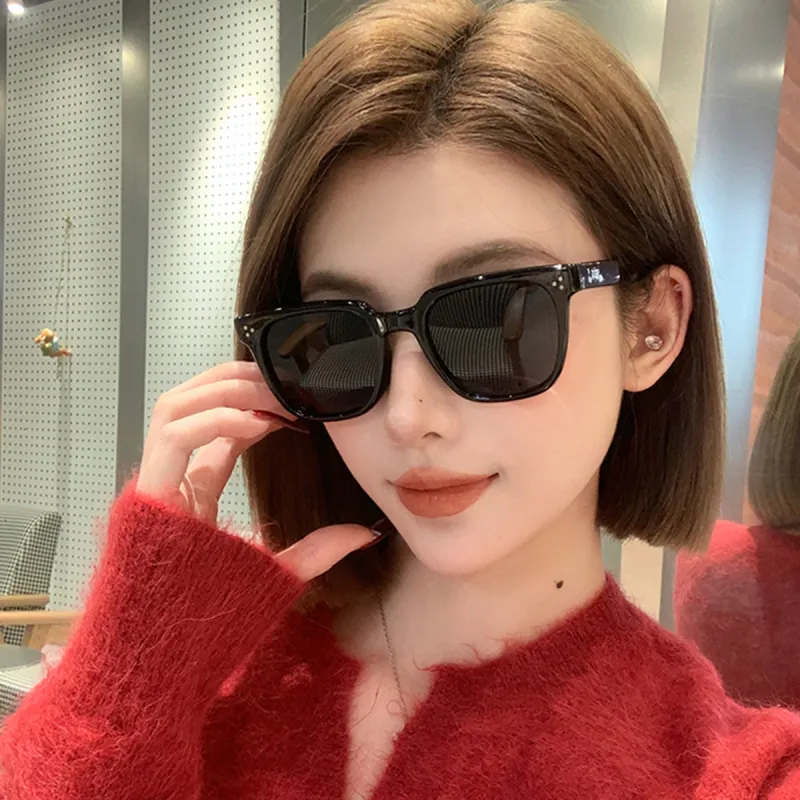 PRETTYALLUSION Plate Frame TR90 Oval Sunglasses Unisex-1