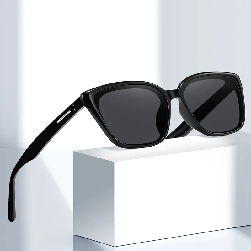 PRETTYALLUSION TR/Memory Plastic Cat Eye Sunglasses Women's-2
