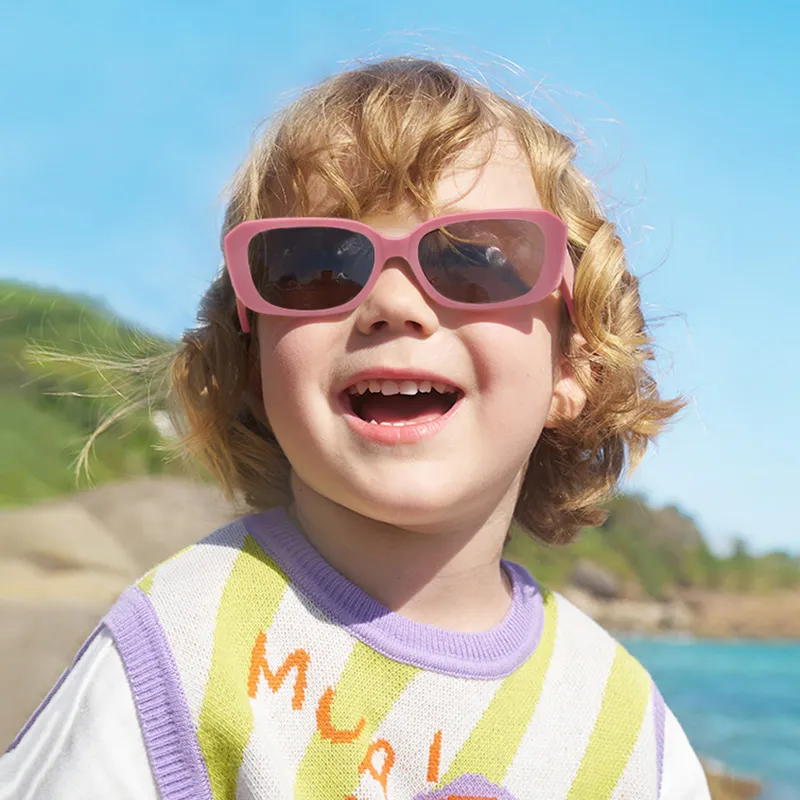 PRETTYALLUSION TPEE Silicone Square Sunglasses Kids'-12