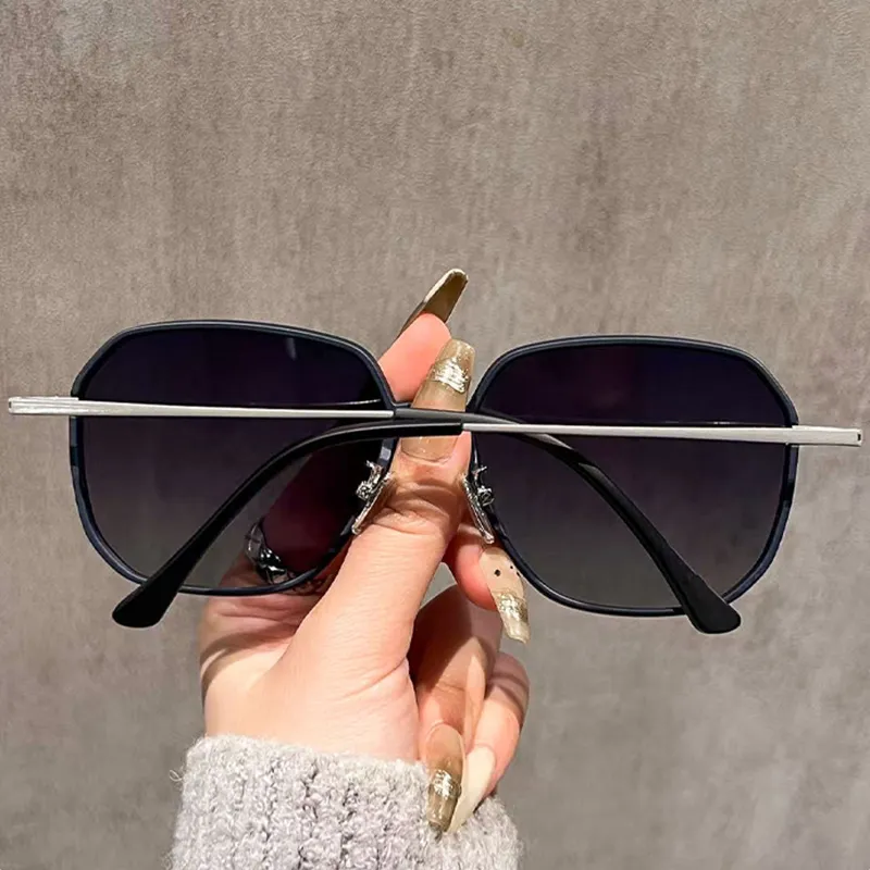 PRETTYALLUSION TR/Memory Plastic Grilamid TR90 Irregular Shape Sunglasses Men's-4