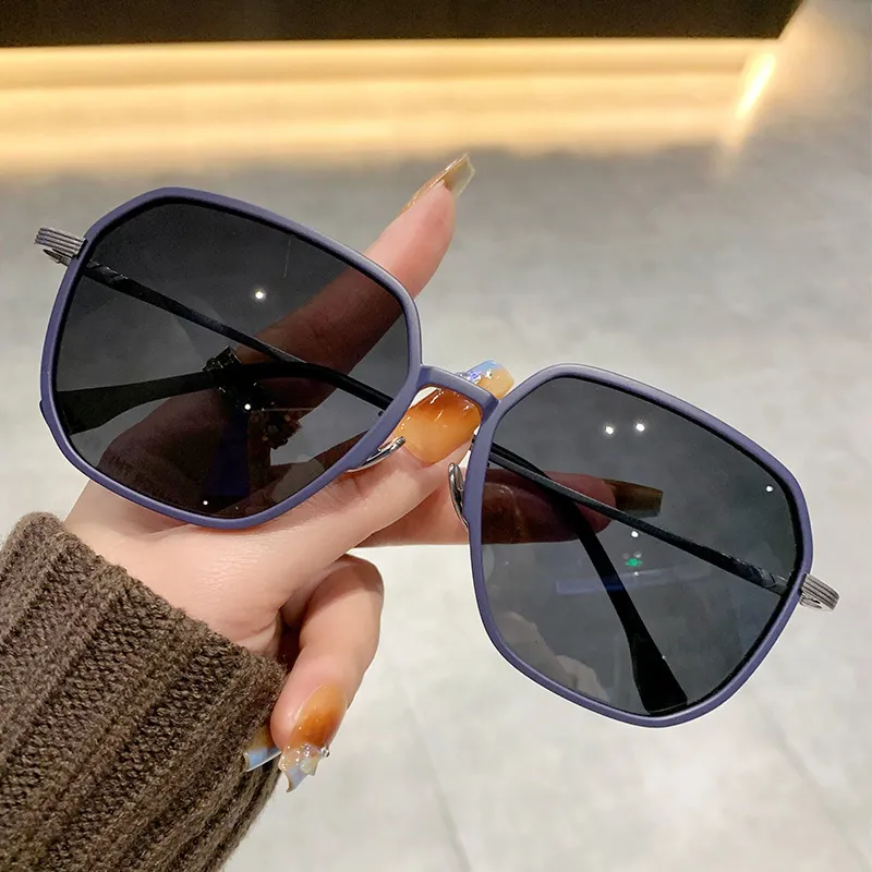PRETTYALLUSION TR/Memory Plastic Grilamid TR90 Irregular Shape Sunglasses Men's-3