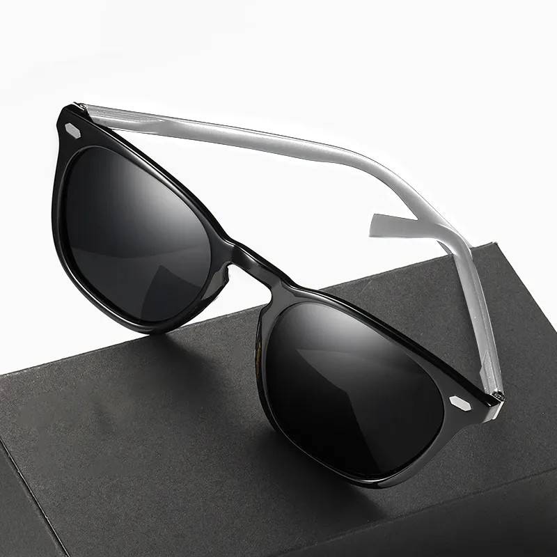 PRETTYALLUSION Aluminum Magnesium Alloy TR/Memory Plastic Round Sunglasses Unisex-4
