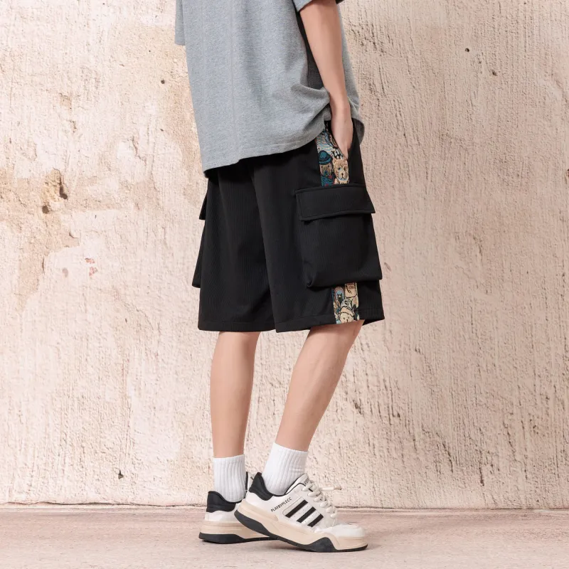 PAINT STAIN Casual Style Shorts Unisex-10