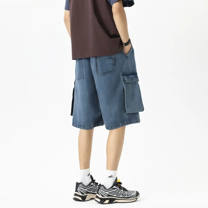AWAO Denim Shorts Unisex-3