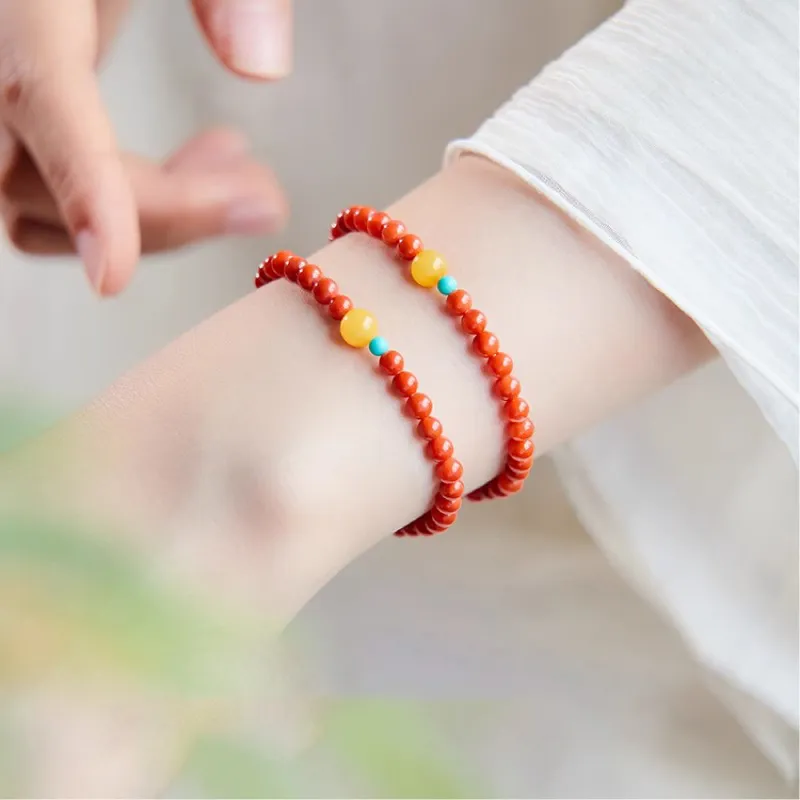 Fuxin Southern Red Agate Bracelets Women's-1