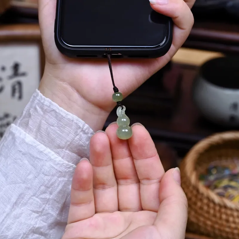 Fuxin Hetian Jade Pendants White Jade/Pale Greenish White Jade Unisex-2