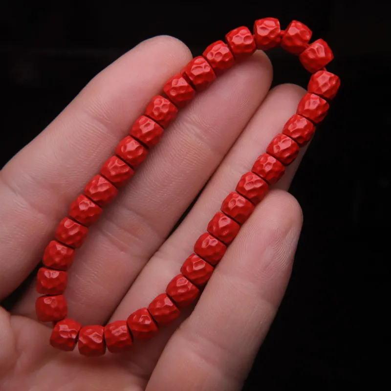 Fuxin Reconstructed Cinnabar Bracelets Unisex-1