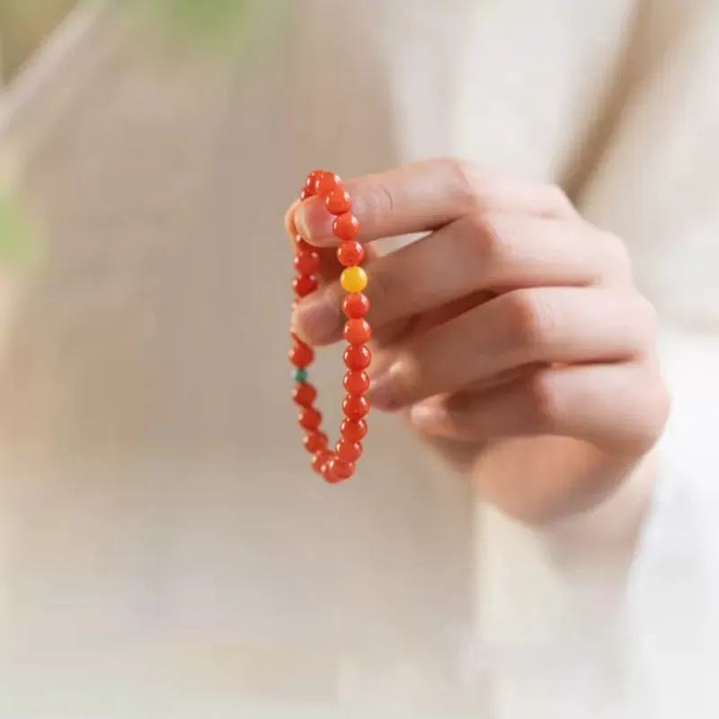 Fuxin Southern Red Agate Fine Jade Bracelets Women's-2