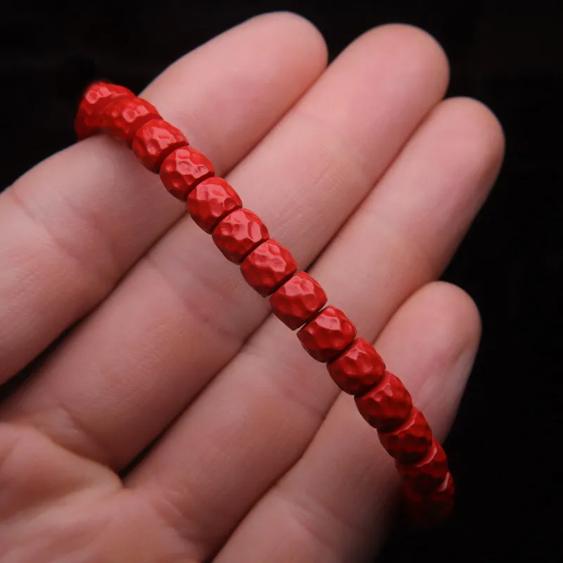 Fuxin Reconstructed Cinnabar Bracelets Unisex-2