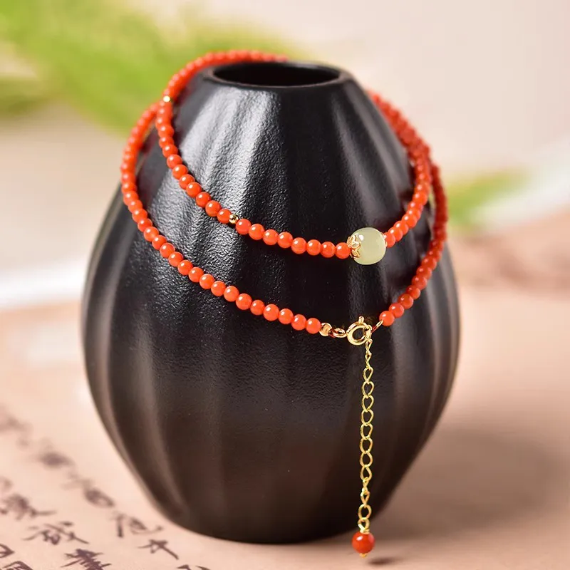 Fuxin Southern Red Agate Necklaces Women's-2