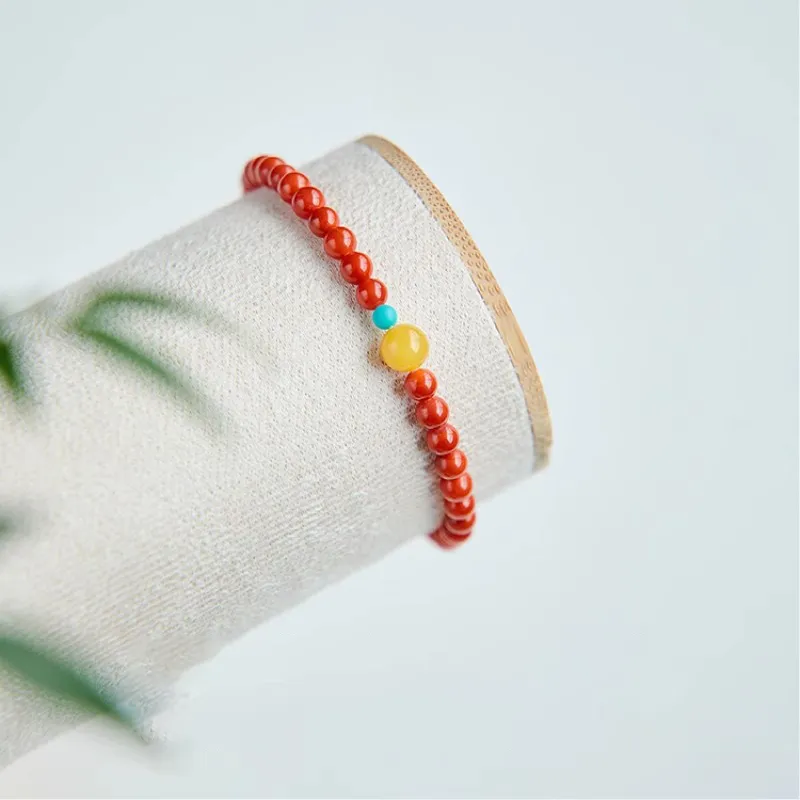 Fuxin Southern Red Agate Bracelets Women's-3