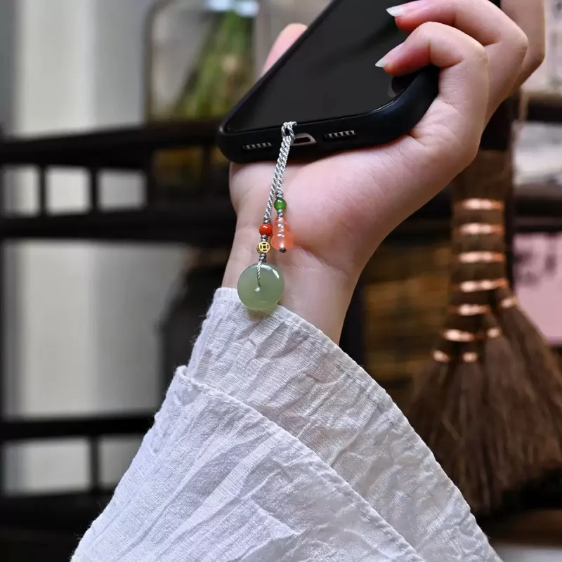 Fuxin Pendants White Jade/Pale Greenish White Jade Unisex-4