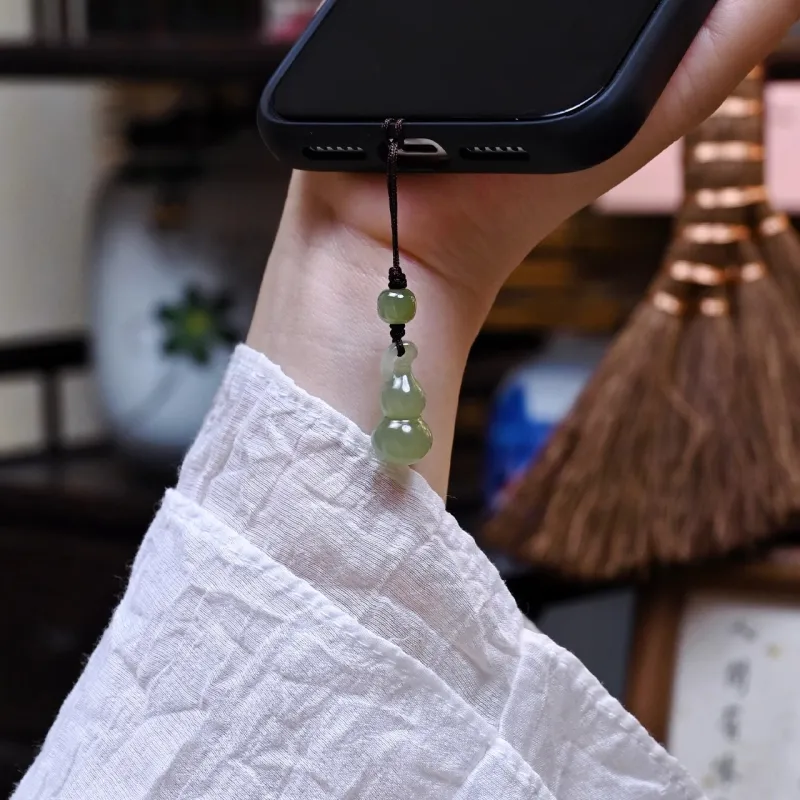 Fuxin Hetian Jade Pendants White Jade/Pale Greenish White Jade Unisex-3