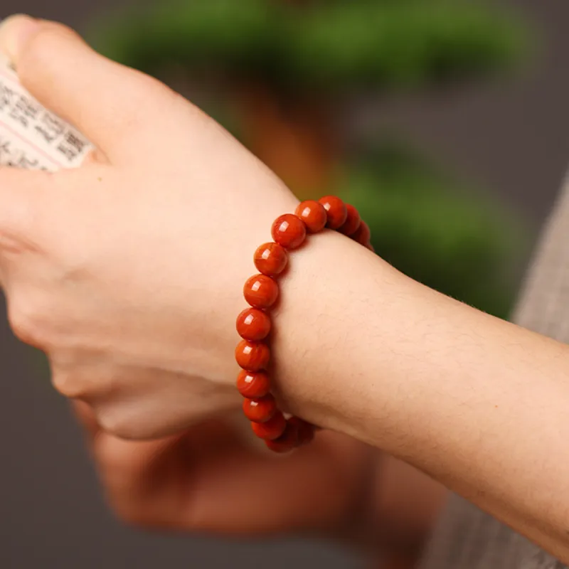 Fuxin Southern Red Agate Fine Jade Bracelets Women's-1