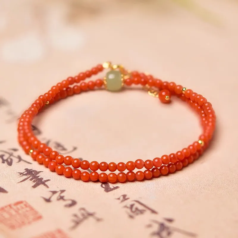 Fuxin Southern Red Agate Necklaces Women's-3