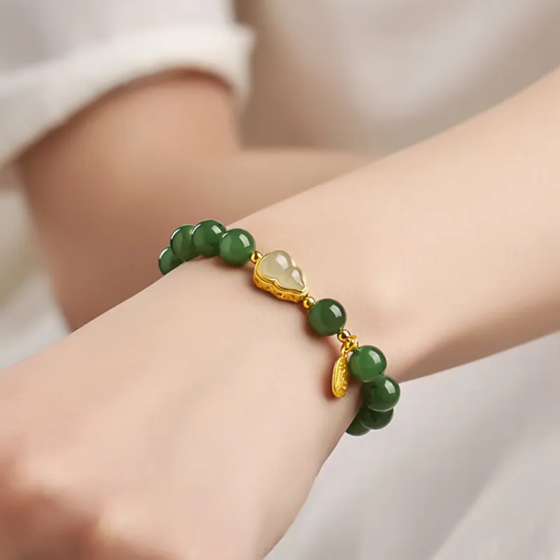 Fuxin Hetian Jade Bracelets Unisex Jasper-1
