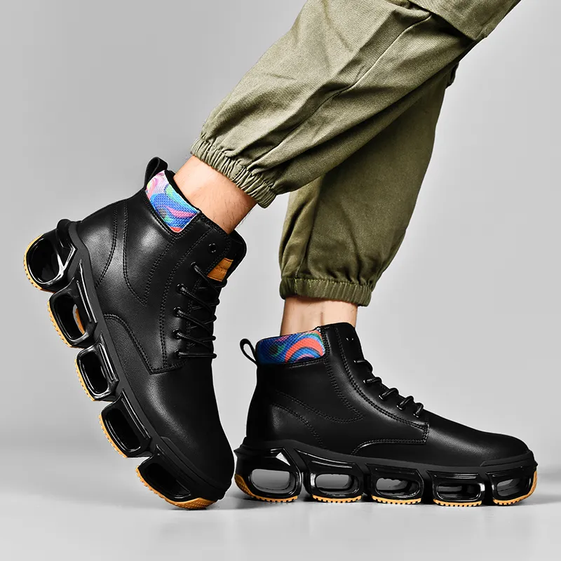 Comanier Cushioning, Slip Resistant, Abrasion Resistant, Waterproof, Thermal High Top Street Style Casual Men's-5