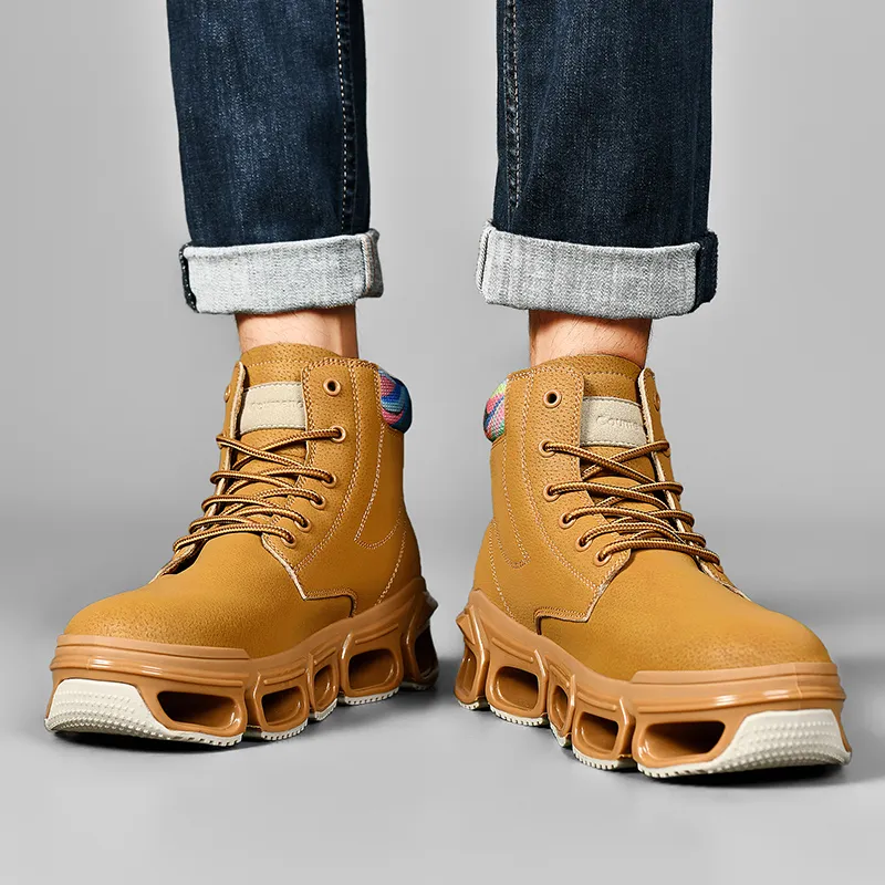Comanier Cushioning, Slip Resistant, Abrasion Resistant, Waterproof, Thermal High Top Street Style Casual Men's-11