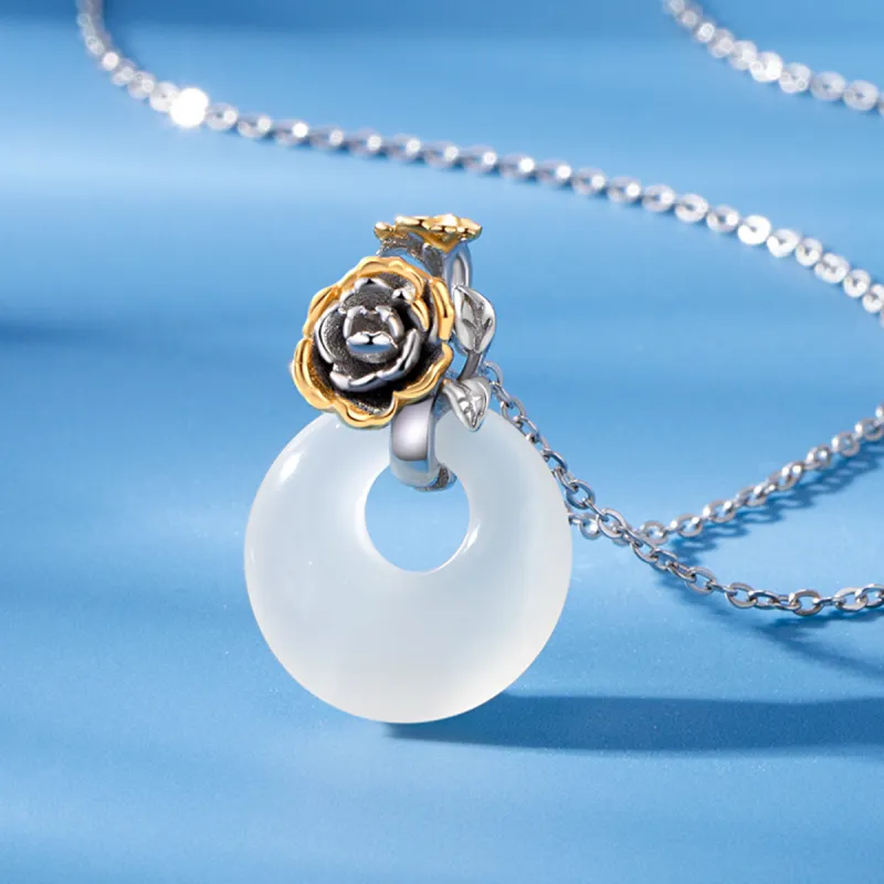 Hurry That Year Chalcedony Jade Necklaces Women's-5