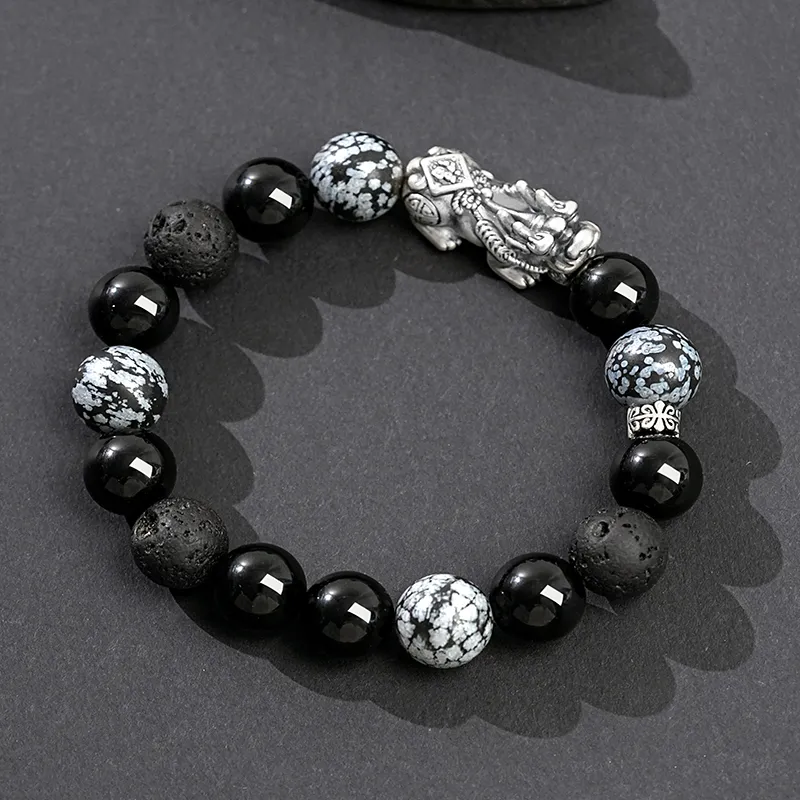 Hurry That Year Obsidian Bracelets Men's-2